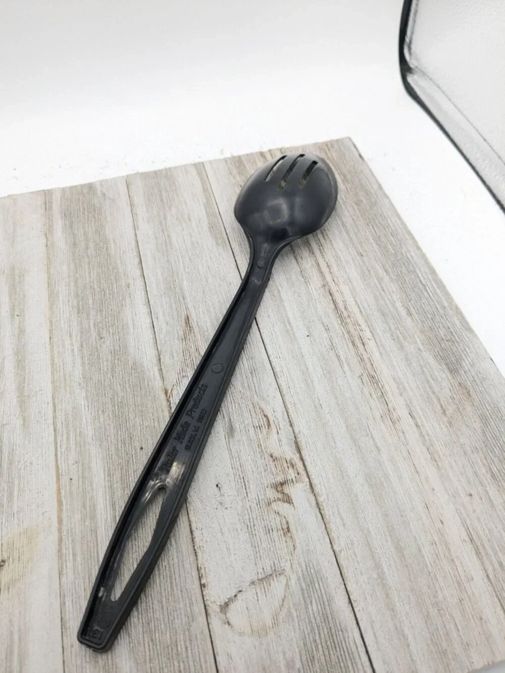Tailor Made Products Slotted Spoon #3 Black Nylon Plastic 11 1/2